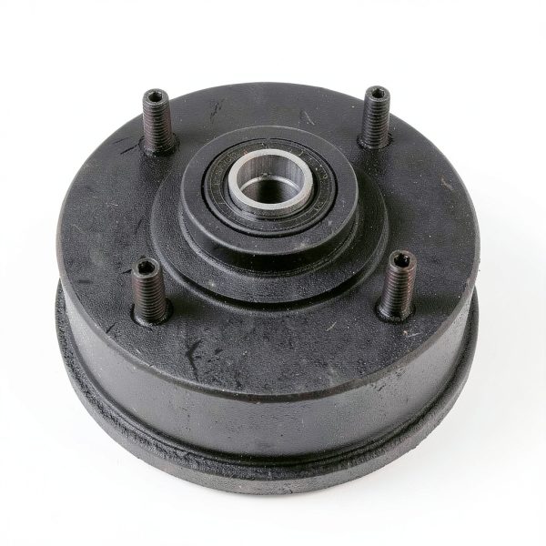 Front Drum Brake Wheel Hub amavoler Black Chrome-5