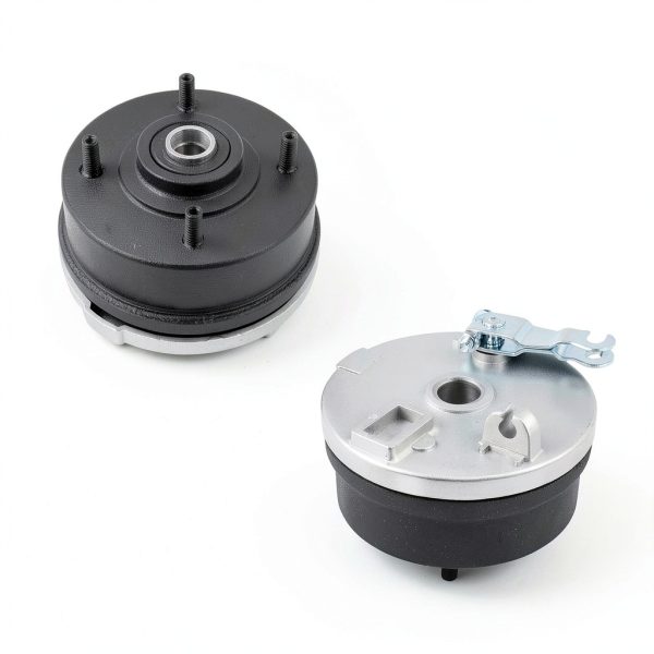 Front Drum Brake Wheel Hub amavoler Black Chrome-2