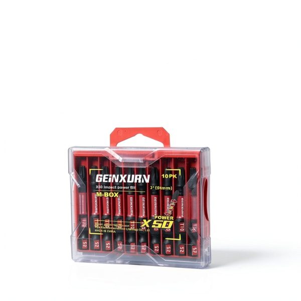 2 In. T10 Tough Magnetic Screwdriver Bit Set GEINXURN 10pcs S2 Steel-8
