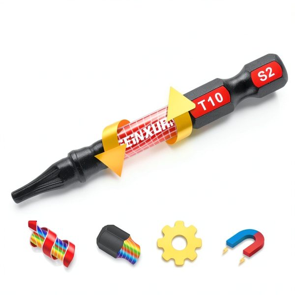 2 In. T10 Tough Magnetic Screwdriver Bit Set GEINXURN 10pcs S2 Steel-3