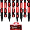2 In. T10 Tough Magnetic Screwdriver Bit Set GEINXURN 10pcs S2 Steel-0