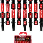 2 In. T10 Tough Magnetic Screwdriver Bit Set GEINXURN 10pcs S2 Steel-0