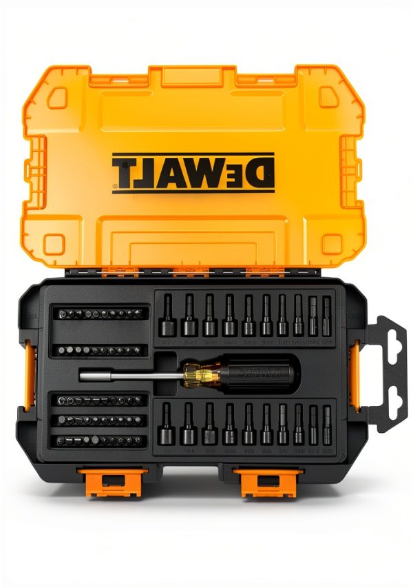 DEWALT Screwdriver Bit Set 71-Piece with Nut Drivers, Yellow 1/4"-3