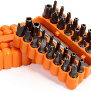 Security Bit Set 33pc by American Mutt Tools – Tamper Proof Torx, Hex-0