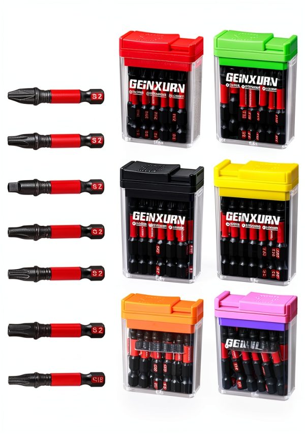 Impact Screwdriver Bits Set 90pcs GEINXURN 2" Magnetic S2 Steel-1